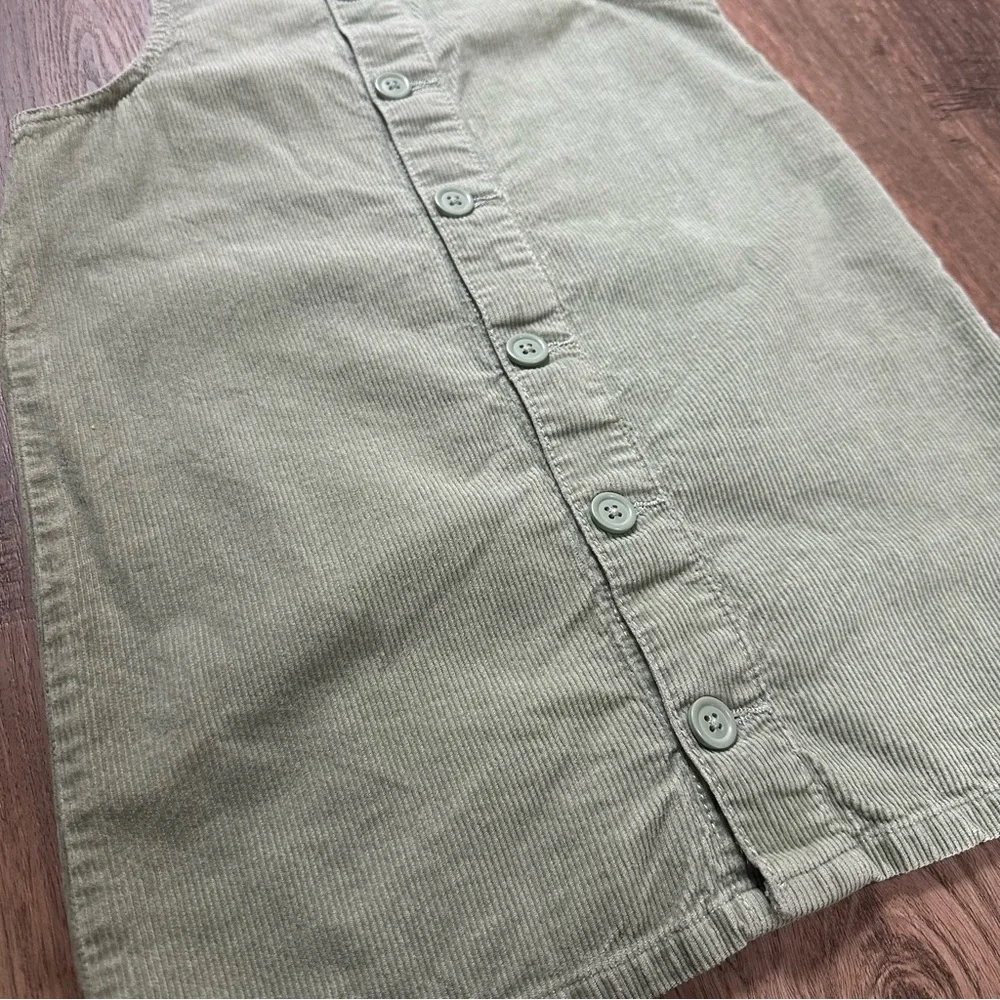 The Children’s Place Overall‎ Dress, Green Corduroy, Spring, Size 10